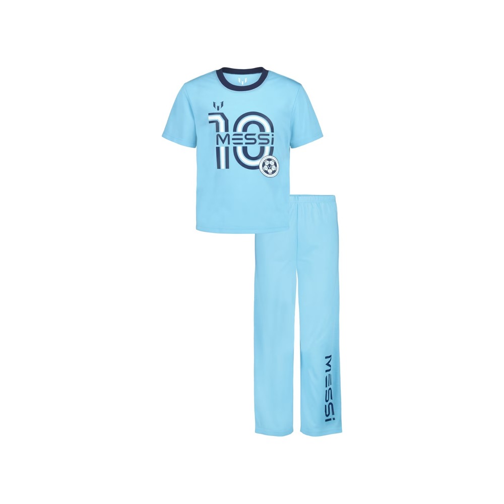 Messi Boys Short Sleeve and Pant Pajama Set, XS 4/5 New Messi Collection Blue